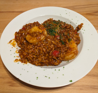 Paella con gambas 2